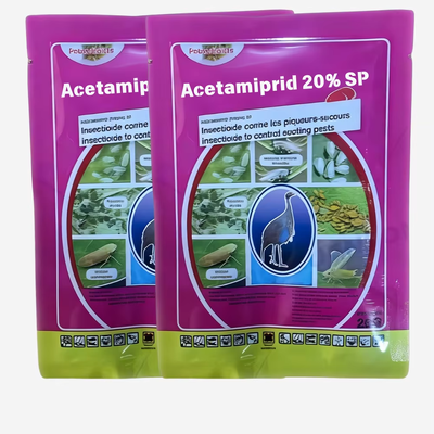 Acetamiprid 20% SP, widely used for aphids, whiteflies, thrips, jassids and plant hoppers control on cotton, rice, vegetables, fruits and tea crops. Neonicotinoid pesticide