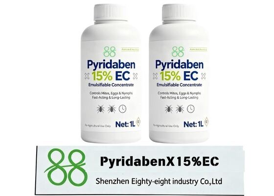Pyridaben 15% EC Pyridazinone Emulsifiable Concentrate Acaricide, Broad Spectrum Pesticide for All Stages Spider Mite Control on Fruits Vegetables Tea, Factory OEM Custom Packaging