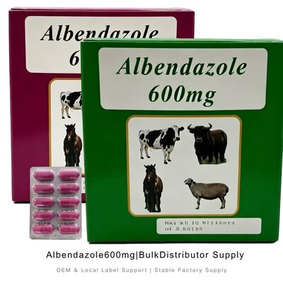 Albendazole 600mg broad‑spectrum veterinary deworming tablet for ruminants. Acts on gastrointestinal nematodes, tapeworms and flukes. Factory supply, support bulk order.