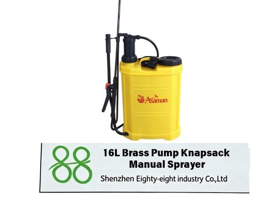 16L PU knapsack manual sprayer with vertical hand pump, comfortable back cushion, long spray lance and reinforced hose, stable spray pressure and durable tank, ideal for smallholder farmers
