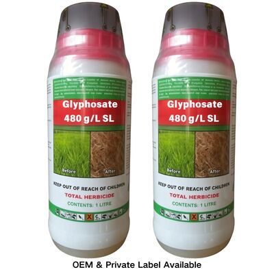 Glyphosate 480g/L SL Herbicide | 360g/L/480g/L SL Available, Chinese Factory Supply with OEM ODM Custom Labeling, Non-Selective Systemic Weed Control industrial weed killer amino acid synthesis