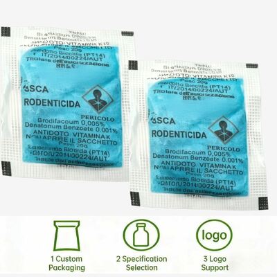 Bromadiolone 0.005%Bait Natural Rat Killer rodenticide block rodenticide wax block rat killer medicinesafe pest control Rodenticide Block - Single Feed Kill Rat Poison for Home, Garden & Warehouse