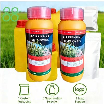Premium 2,4-D 315g/L + MCPA 360g/L SL (CAS: 94-75-7 / 94-74-6) soluble liquid, high-efficiency systemic herbicide for broadleaf weed control in cereals and pasture