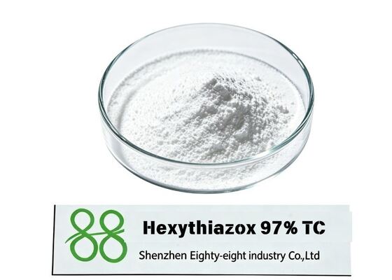 Top grade Hexythiazox 97% TC pesticide intermediate, core raw material to produce EC, WP, SC formulations for citrus, apple, cotton and greenhouse vegetables, stable chemical property, large stock