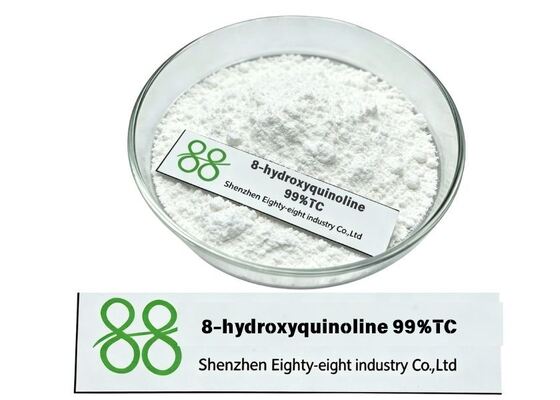 8-Hydroxyquinoline 99% TC, High Purity. 8-Hydroxyquinoline in technical grade, used as a fungicide and chemical intermediate. Available in bulk from the factory. CAS：148-24-3