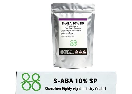 This natural S-ABA PGR effectively enhances crop drought and cold resistance, reduces fruit dropping, accelerates uniform fruit coloring and improves taste quality for high-value fruits.